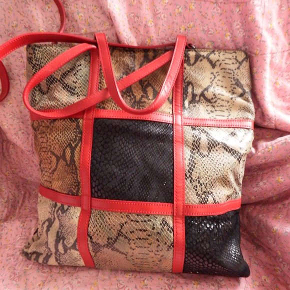 Vintage Accents by Sharif Leather Bag or Tote - Picture 1 of 6